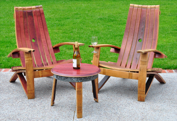 Wine Barrel Adirondack Chairs