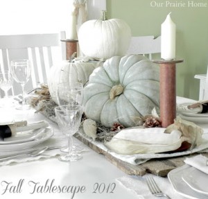 Shabby Chic and Natural Thanksgiving Tablescape