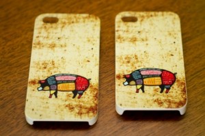 Stocking Stuffer: iPhone Accessories Rustic Pig Butcher Meat Chart Colorful iPhone Case