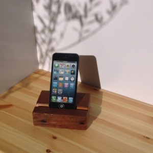 Stocking Stuffer: iPhone Accessories Rustic Wooden Phone Stand