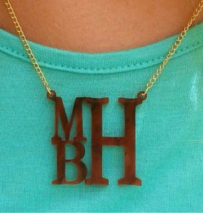 Personalized Jewelry Gift Ideas- A Stacked Straight-Font Monogram Necklace with Silver Chain: http://aftcra.com/tagmonogramboutique/listing/6741/stacked-straight-font-monogram-necklace-on-sterling-silver-chain