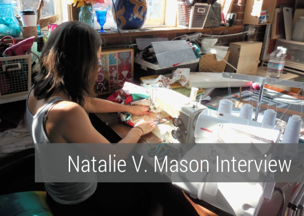 Natalie V Mason Interview on aftcra - Handmade Handcrafted tote bags - ombre pillow throws - hand dyed table runners