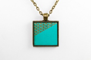 Christmas 2015 Gifts for Her - Geometric Turquoise Pendant