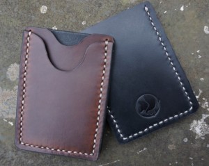 Christmas 2015 Gifts for Him - HandStitched Slim Card Case Leather Wallet