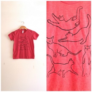 Christmas 2015 Gifts for Kids and Babies - Red Cat CHILDREN T shirt, black cat silhouette, black cat shirt hipster shirt kids tee
