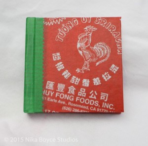 Nine Gift Ideas for Teenage Boys - Handmade and Made in America 01 Sriracha Book - a hot little handmade keepsake blank sketchbook