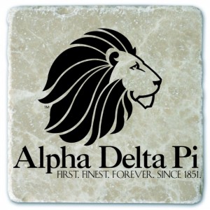 Perfect Gift for Your Client - Alpha Delta Pi marble coaster
