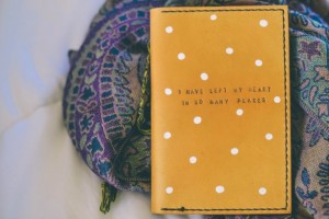 Handmade Mothers Day Gifts - Women’s Leather Passport Holder - Mustard 01