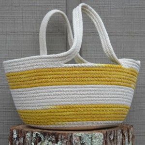 Mother’s Day Gift Guide for Every Type of Mom - Angela Horn - Yellow Project Bag coiled rope basket with handles