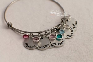 Unique Mother's Day Gifts Under 25 - Mother’s Bracelet with Personalized Children’s Names and Birthstones