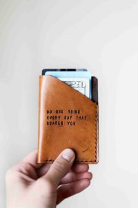 Fathers Day - Mens Minimalist Custom Leather Wallet 02