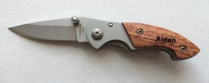Handmade Gifts for Dad - Custom Engraved Rosewood Pocket Knife with Belt Clip