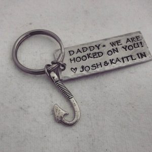 Under 25 Fathers Day - Men's Personalized Fishing Lure Keychain