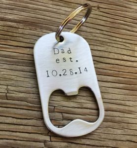 Under 25 Fathers Day - Stainless Steel Custom Bottle Opener Keychain