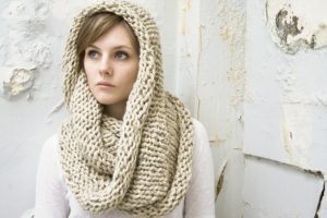 Cream Large Chunky Knit Infinity Scarf-Christmas-2015-Gifts-for-Her-Handmade-USA-Made-Gift-Ideas-For-Her