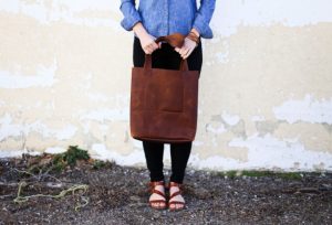 Leather Tote Bag, Diaper Bag, Leather Purse-Christmas-2015-Gifts-for-Her-Handmade-USA-Made-Gift-Ideas-For-Her